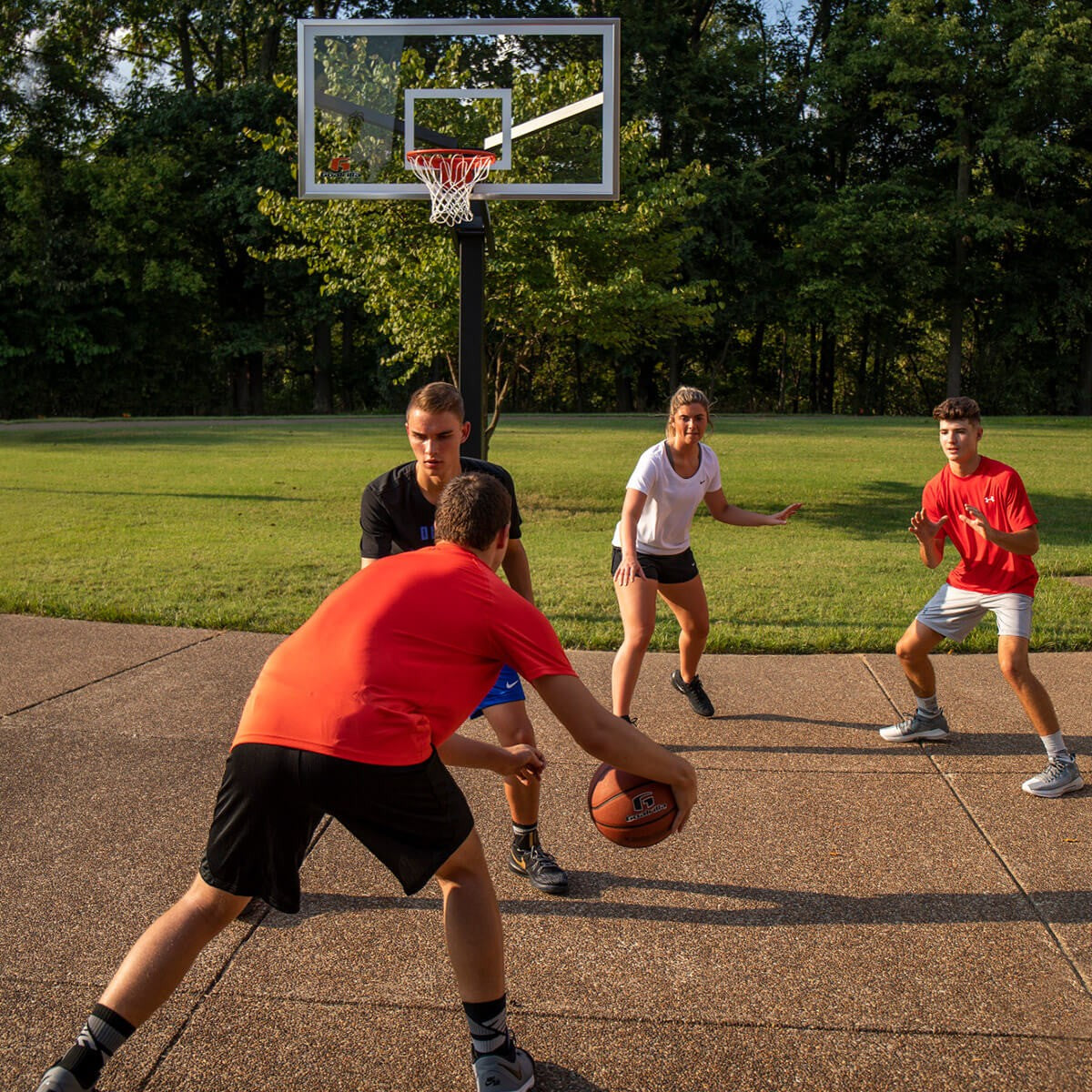 Goalrilla GS60C Sistema de aros de baloncesto en marcha