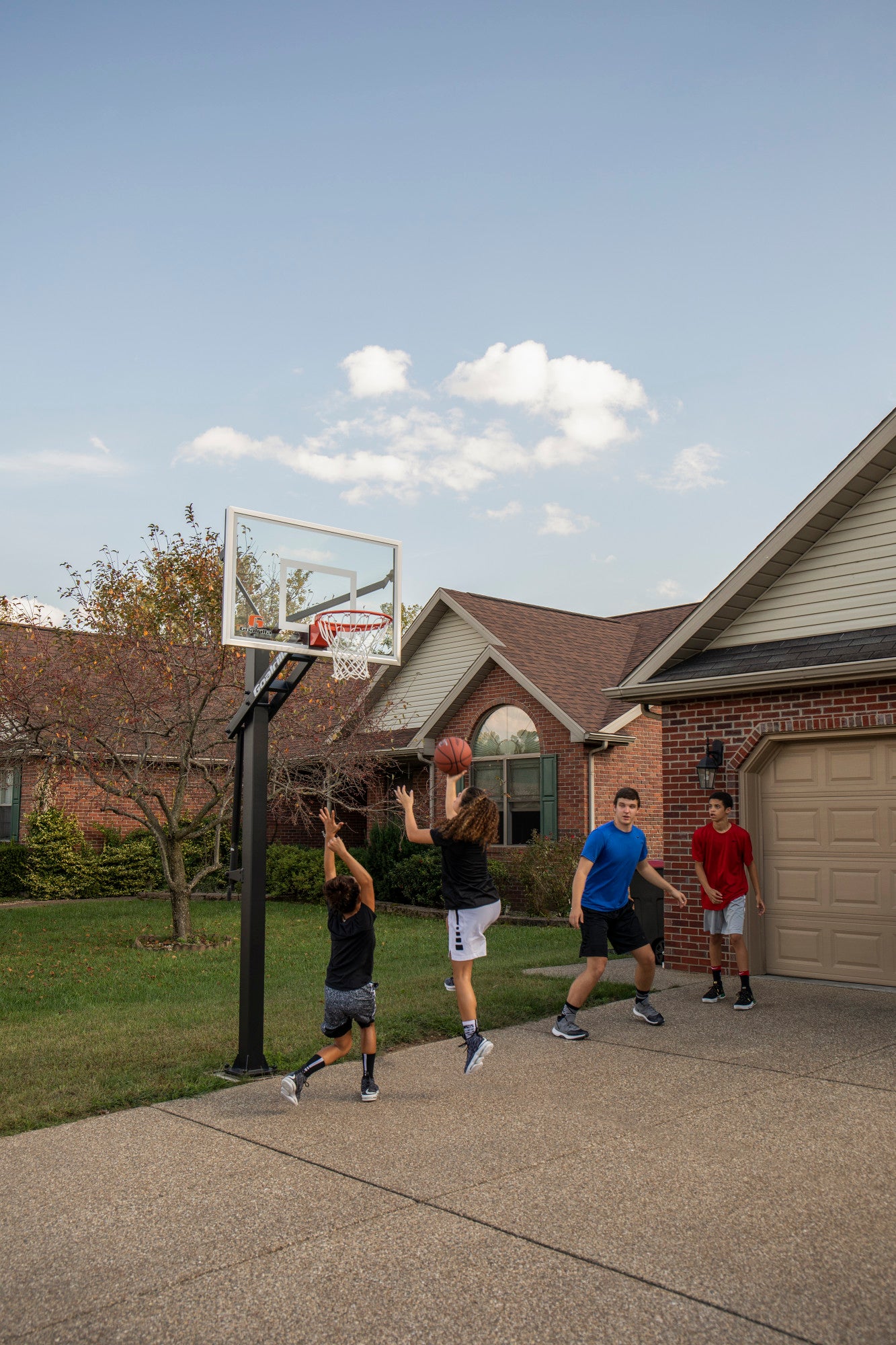 Goalrilla GS54C Sistema de aros de baloncesto en marcha