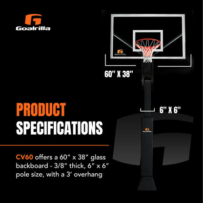 Goalrilla CV60 In-Ground Basketball Hoop