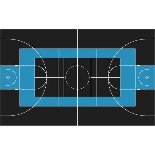 10m ancho x 8m largo baloncesto Corte con Líneas